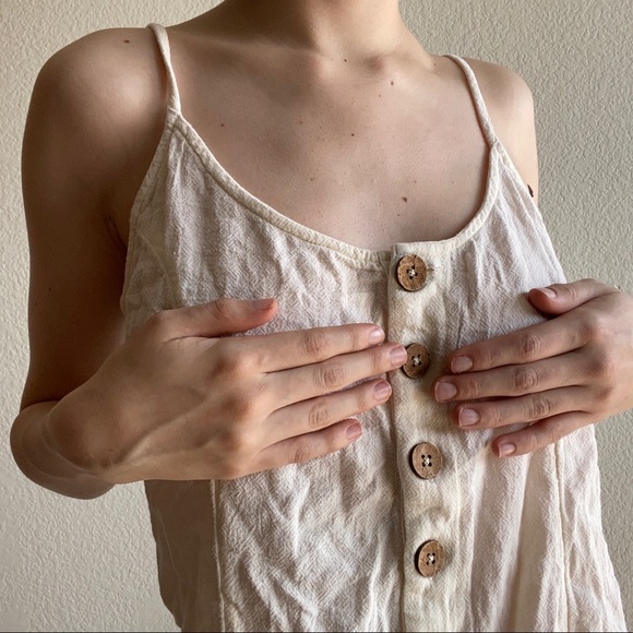 Cream romper (crosslist on depop) - Picture 2 of 3